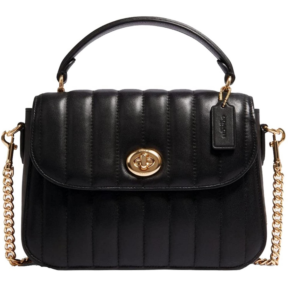 Coach top handle bag with quilting